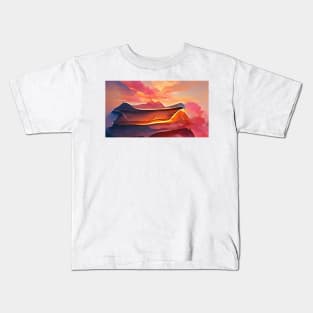 Sunset Mountain Kids T-Shirt